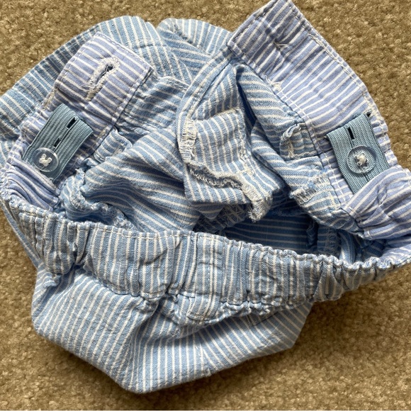 H&M Blue and White Striped Shorts 6-9 Months - Picture 6 of 7